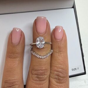 Giani Bernini Sterling silver two ring set